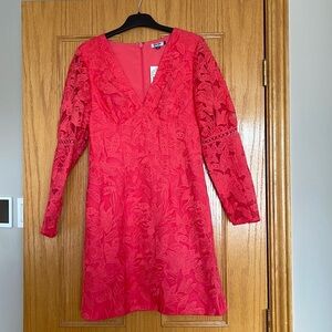 Coral long sleeve dress from Chi Chi London